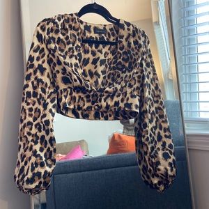 Majorelle cheetah print blouse